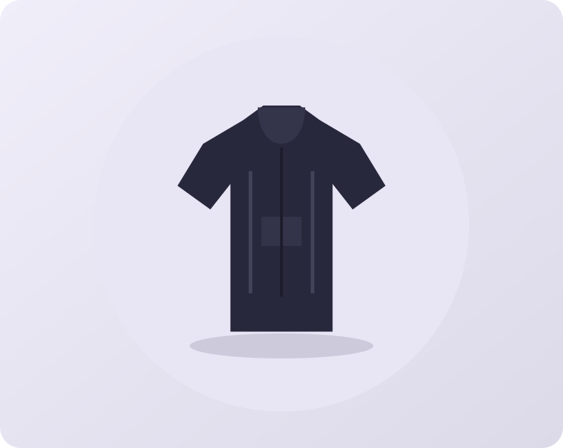 Illustration of a dark hoodie on a soft lilac background